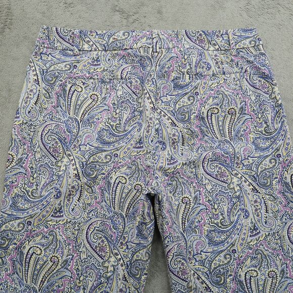 Talbots Pants Women's Size 12P Multicolor Mid-Rise Crop Paisley 21" Inseam - Picture 13 of 16